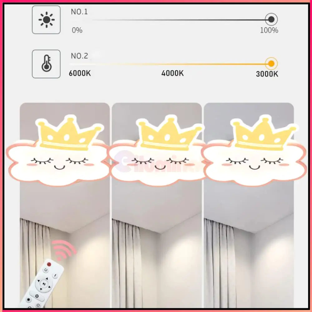 Lustra LED 120W Happy Cloud Telecomanda Echivalent 500W