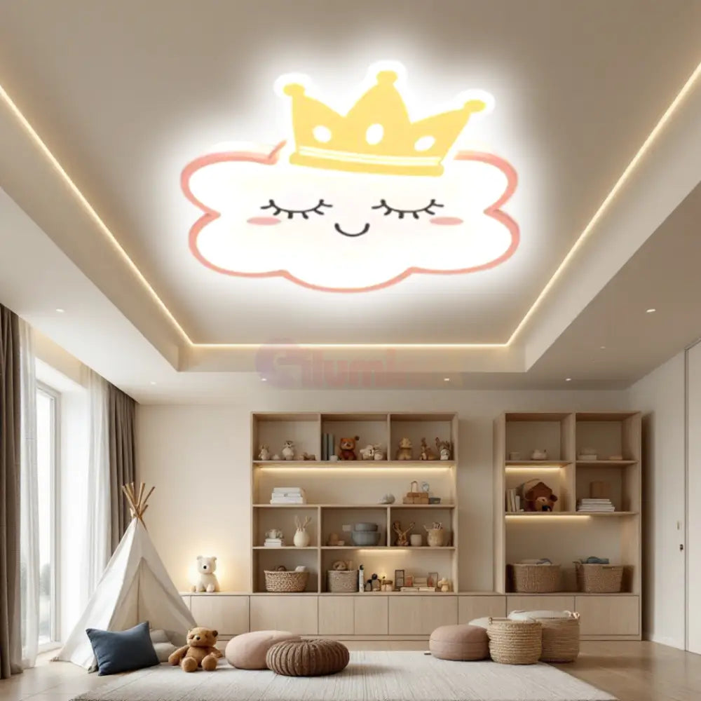 Lustra LED 120W Happy Cloud Telecomanda Echivalent 500W