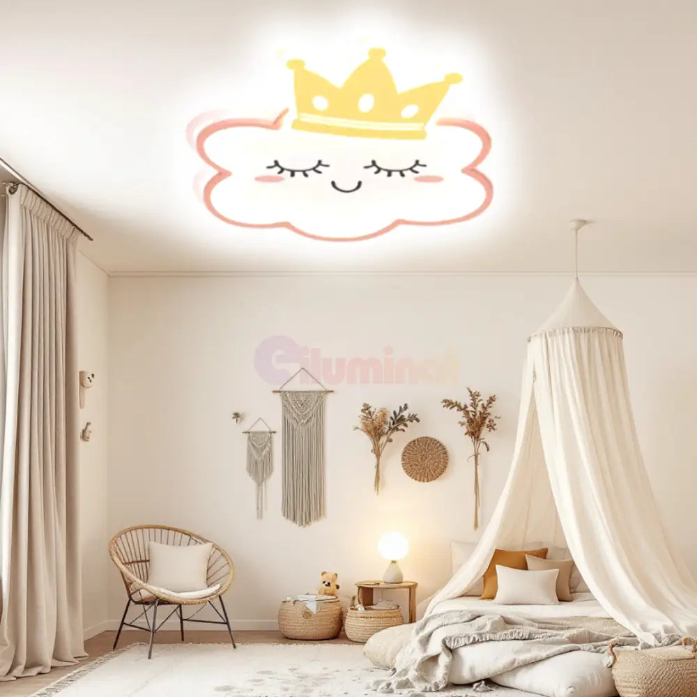 Lustra LED 120W Happy Cloud Telecomanda Echivalent 500W