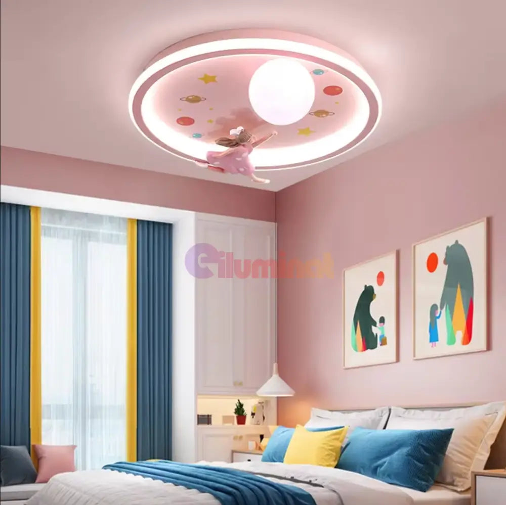 Lustra Led 120W Young Freedom Pink Echivalent 500W Telecomanda Lighting Fixtures