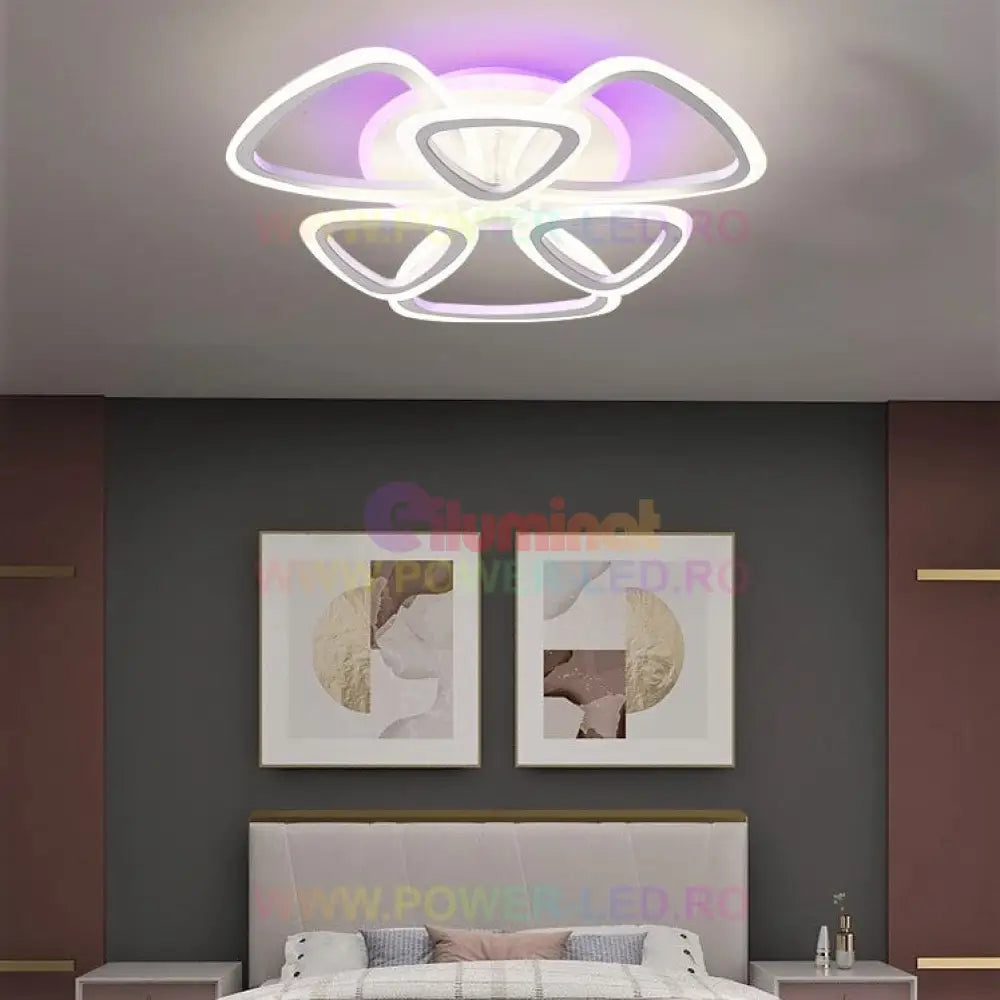 Lustra Led 126W Clara 3 + 3 Rgb Telecomanda Wall Light Fixtures