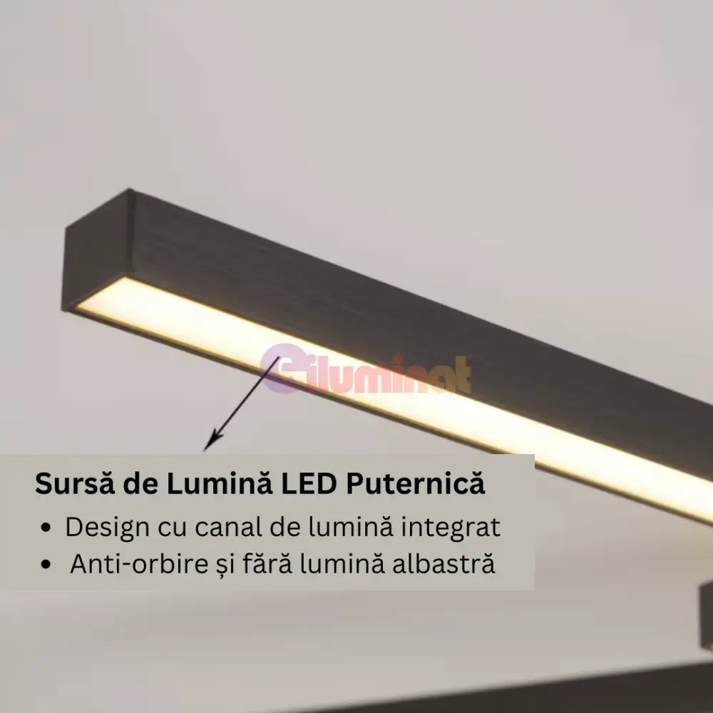 Lustra LED 8 Modern LINES White Echivalent 400W Telecomanda 7020-8C ALBA / 58CM / MINIMALIST DESIGN Lighting Fixtures