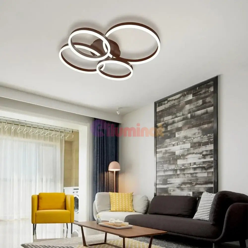 Lustra Led 132W 2 + 2 Circle New Design Maro Lighting Fixtures