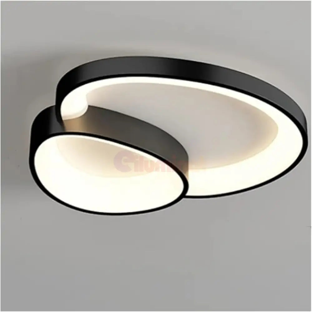 Lustra LED 146W Halo Duo Echivalent 580W Telecomanda NEAGRA / MINIMALIST DESIGN Wall Light Fixtures