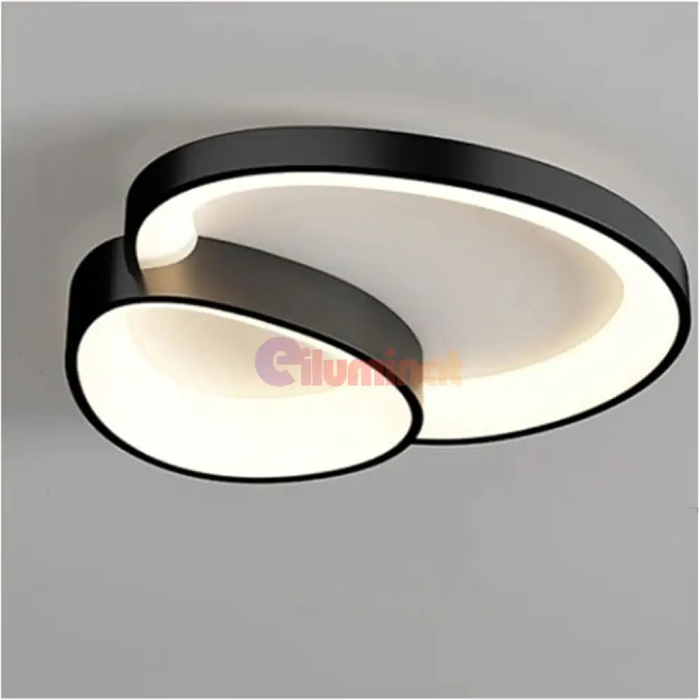 Lustra LED 146W Halo Duo Echivalent 580W Telecomanda NEAGRA / MINIMALIST DESIGN Wall Light Fixtures