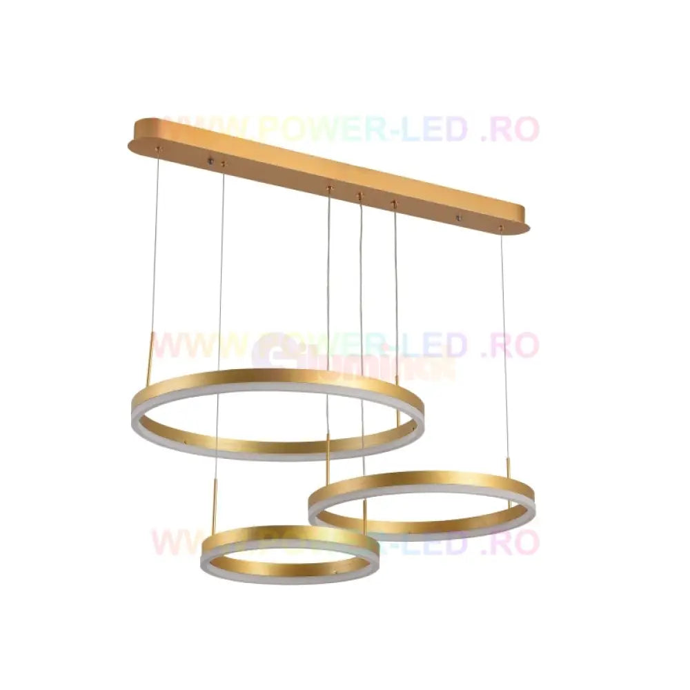 Lustra Led 150W Cassandra Circle Gold 3 Segmente Echivalent 600W Lighting Fixtures