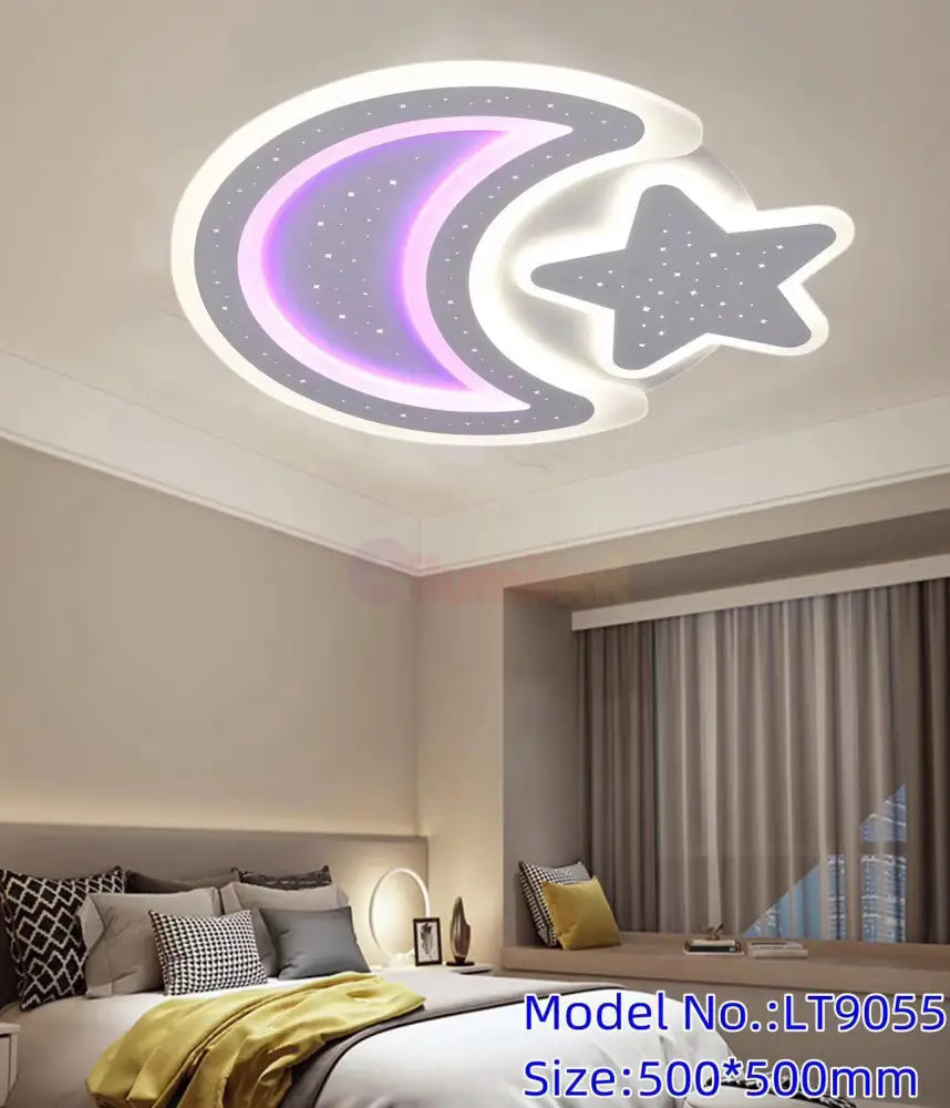 Lustra Led 164W Moon Rgb 50Cm Telecomanda Lighting Fixtures