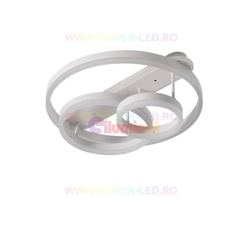 Lustra Led 174W Brunos Rings Alba Telecomanda Lighting Fixtures