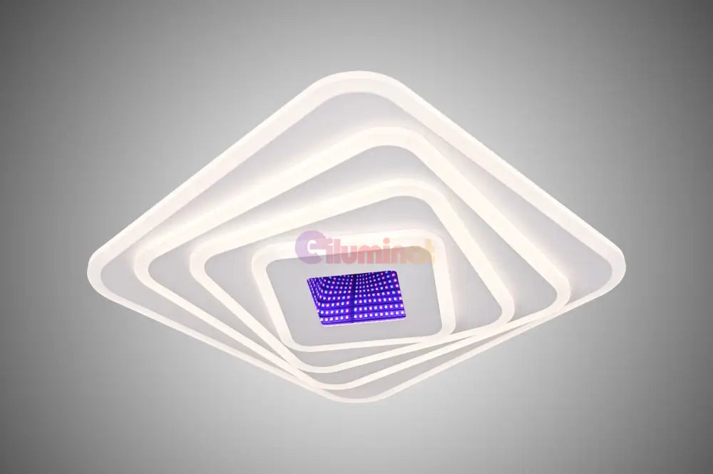 Lustra Led 174W Levels 3D Rgb Square Telecomanda Lighting Fixtures