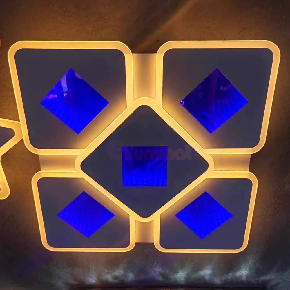 Lustra Led 182W Venice Mirror 3D Rgb Echivalent 600W Lighting Fixtures