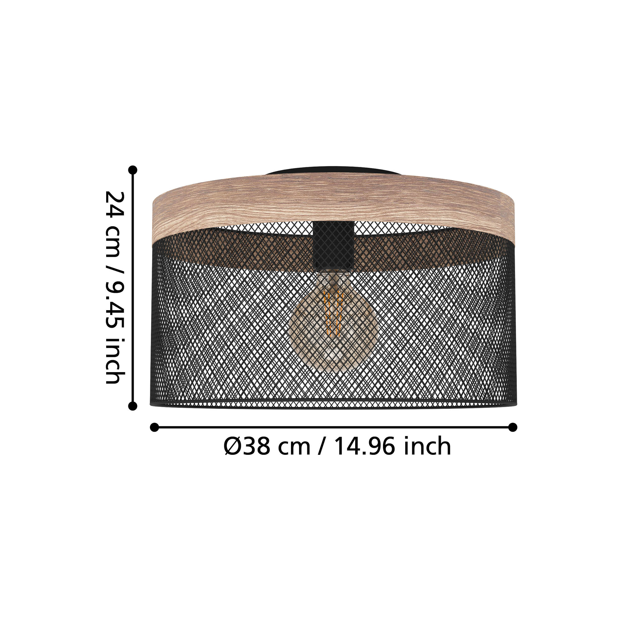 Lustra LED 1xE27 EGLO KILNSDALE 43832 NEAGRA / VINTAGE SI RETRO DESIGN Home & Garden