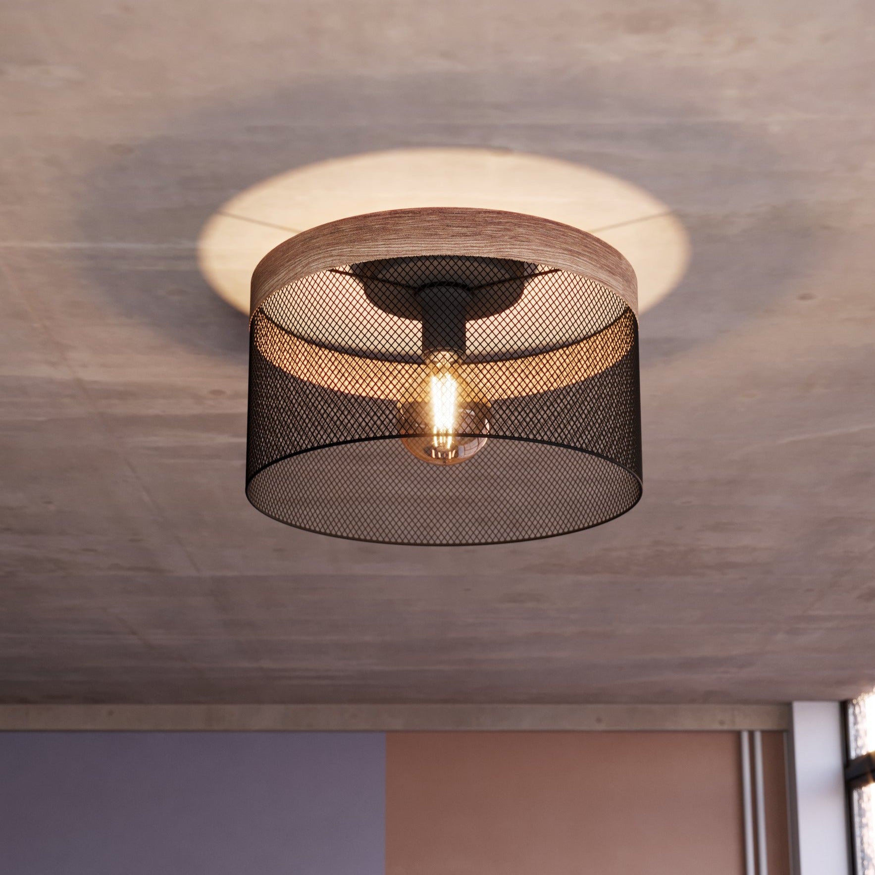 Lustra LED 1xE27 EGLO KILNSDALE 43832 NEAGRA / VINTAGE SI RETRO DESIGN Home & Garden