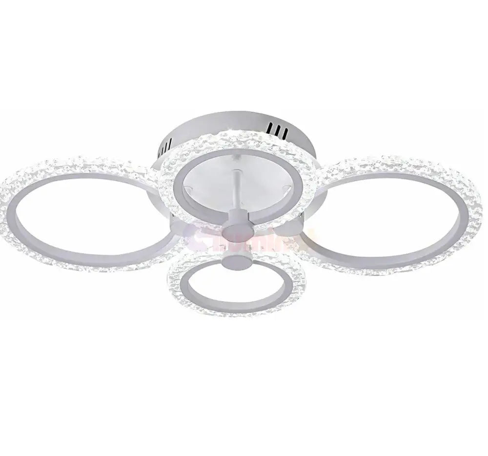 Lustra Led 88W 2 + 2 Circle Design Bubble Telecomanda Lighting