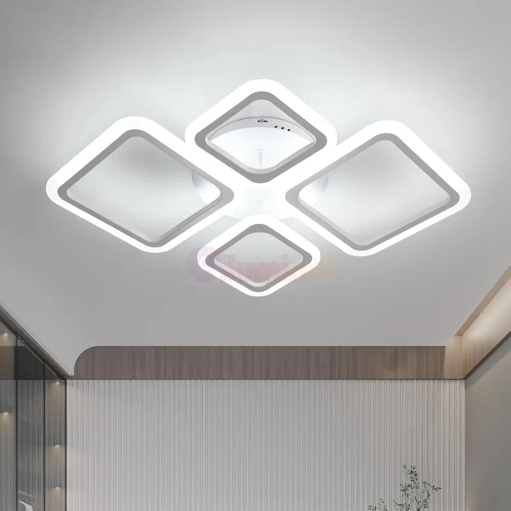 Lustra Led 2 + 2 Diamond Echivalent 350W Telecomanda Lighting Fixtures