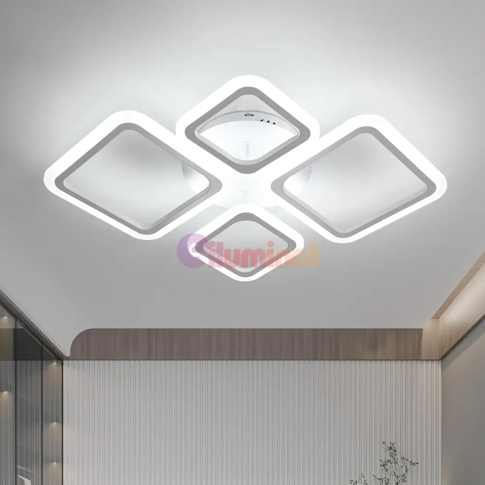 Lustra Led 2 + 2 Diamond Echivalent 350W Telecomanda Lighting Fixtures