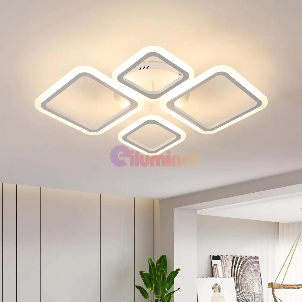 Lustra Led 2 + 2 Diamond Echivalent 350W Telecomanda Lighting Fixtures