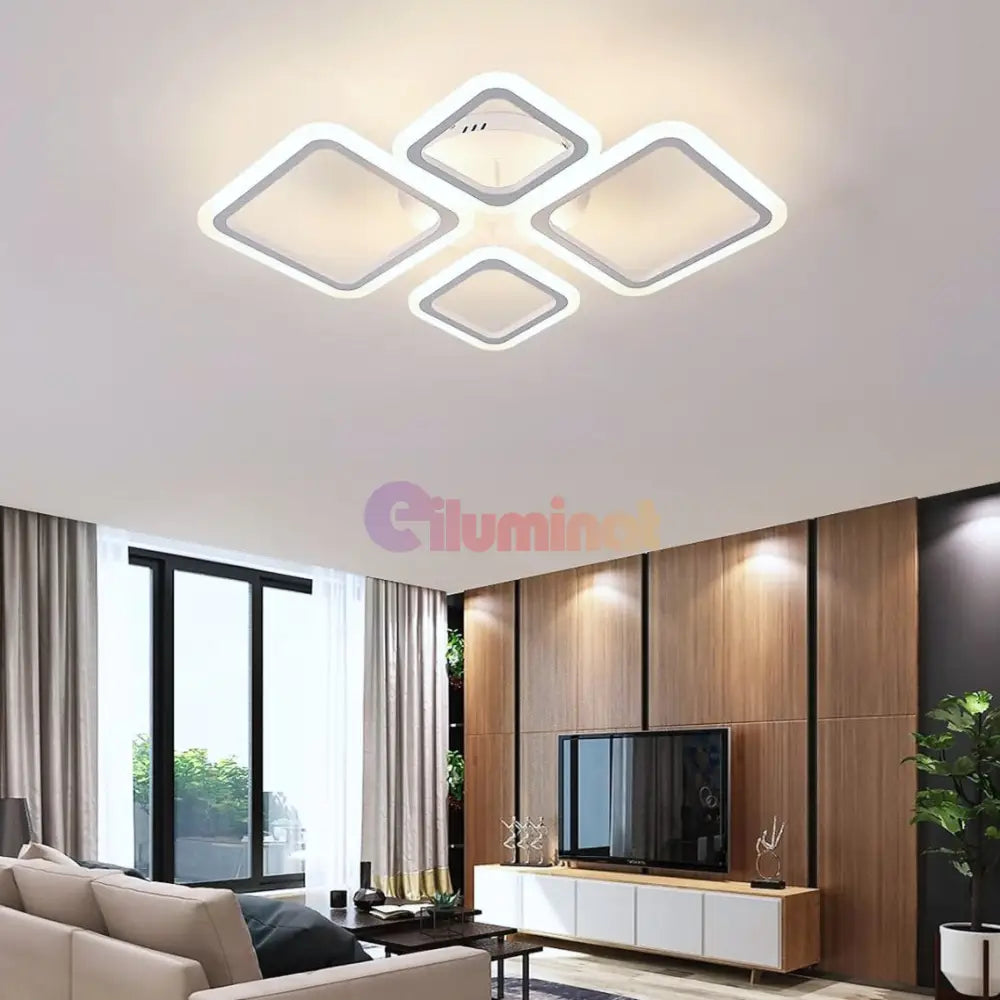 Lustra Led 2 + 2 Diamond Echivalent 350W Telecomanda Lighting Fixtures