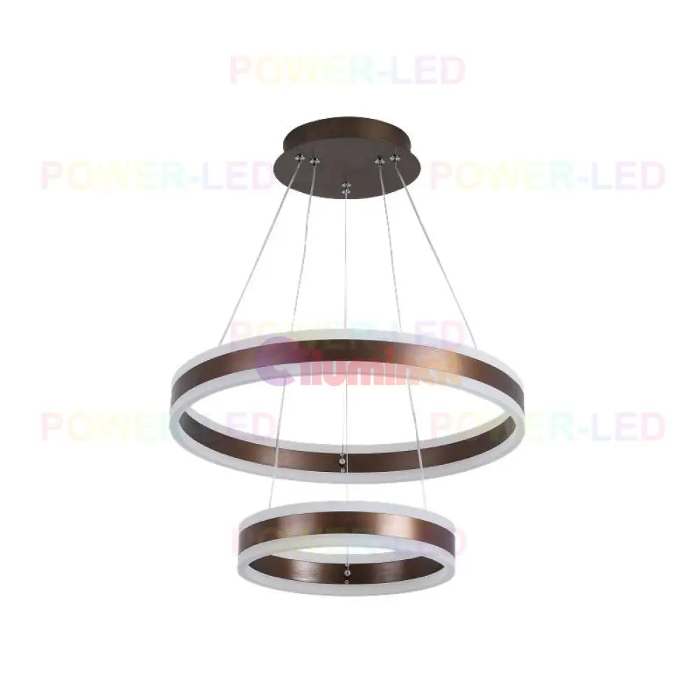 Lustra Led 204W King Wenge 2 Segmente Telecomanda Lighting Fixtures