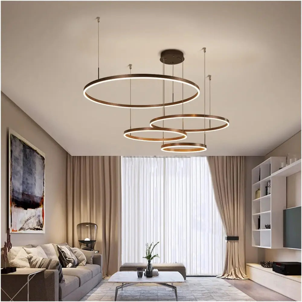 Lustra Led 204W Wonderland Brown 4 Segmente Mobile Telecomanda Chandeliers