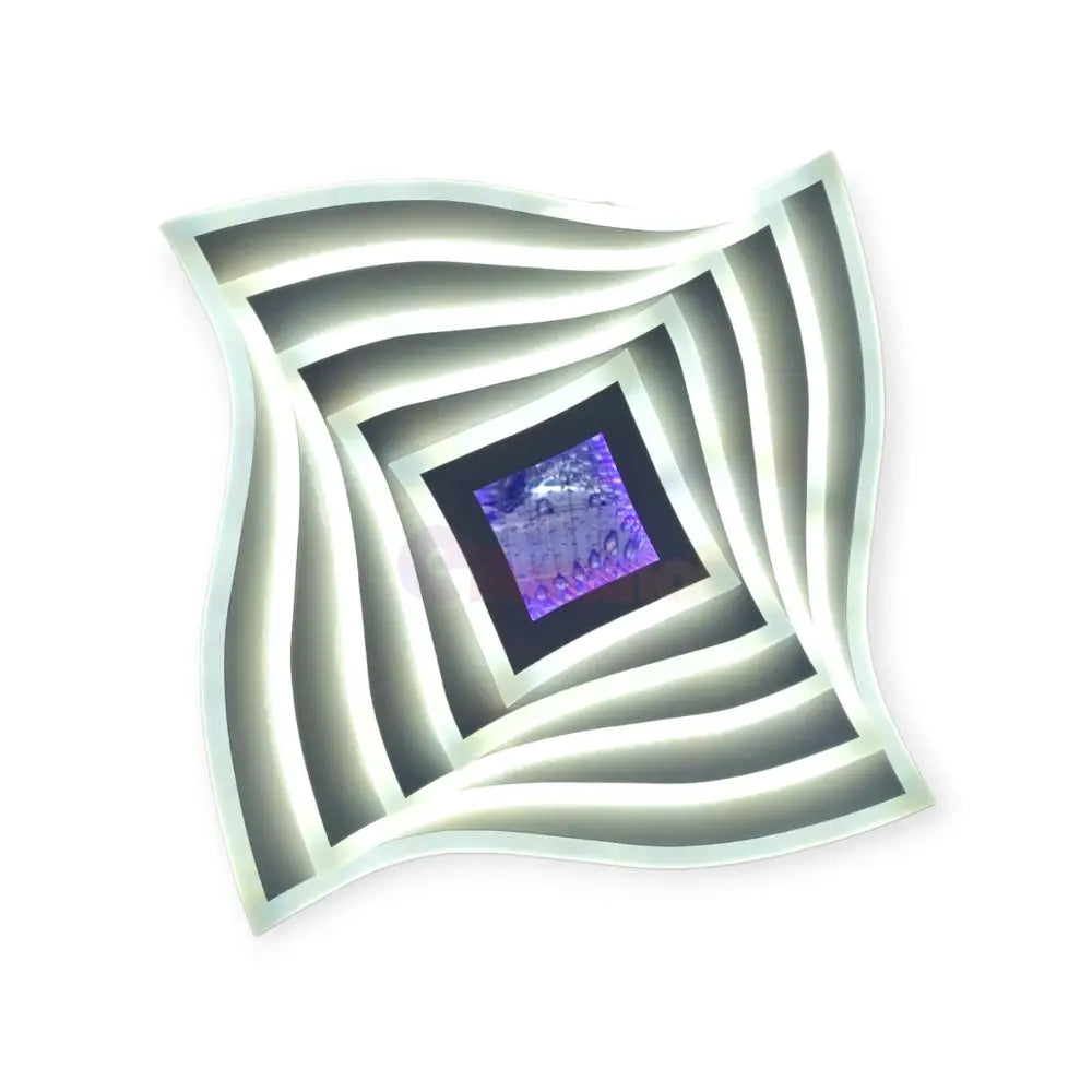 Lustra Led 206W Cross Mirror 3D Rgb Echivalent 600W Lighting Fixtures