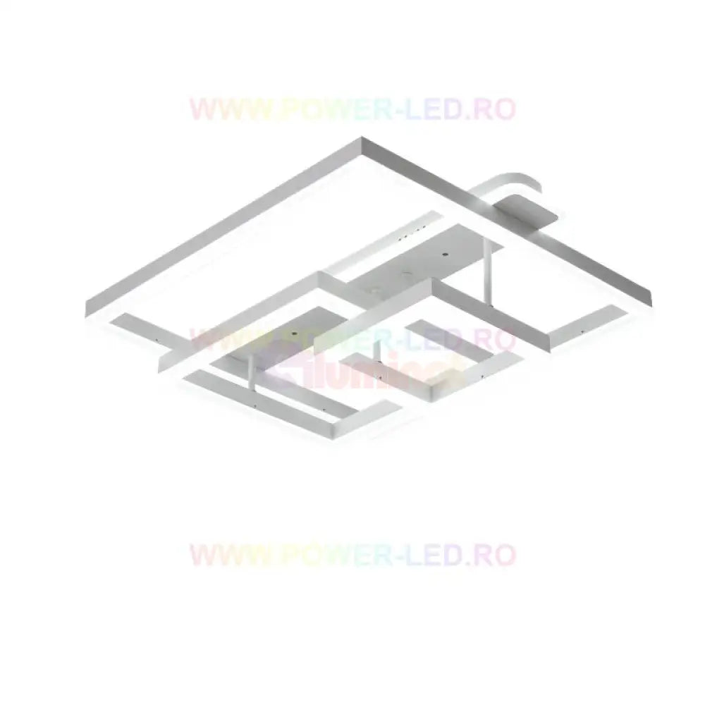 Lustra Led 214W Brunos Squares Alba Telecomanda Lighting Fixtures