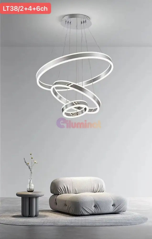 Lustra Led 276W King Chrome 3 Segmente Echivalent 800W Lighting Fixtures