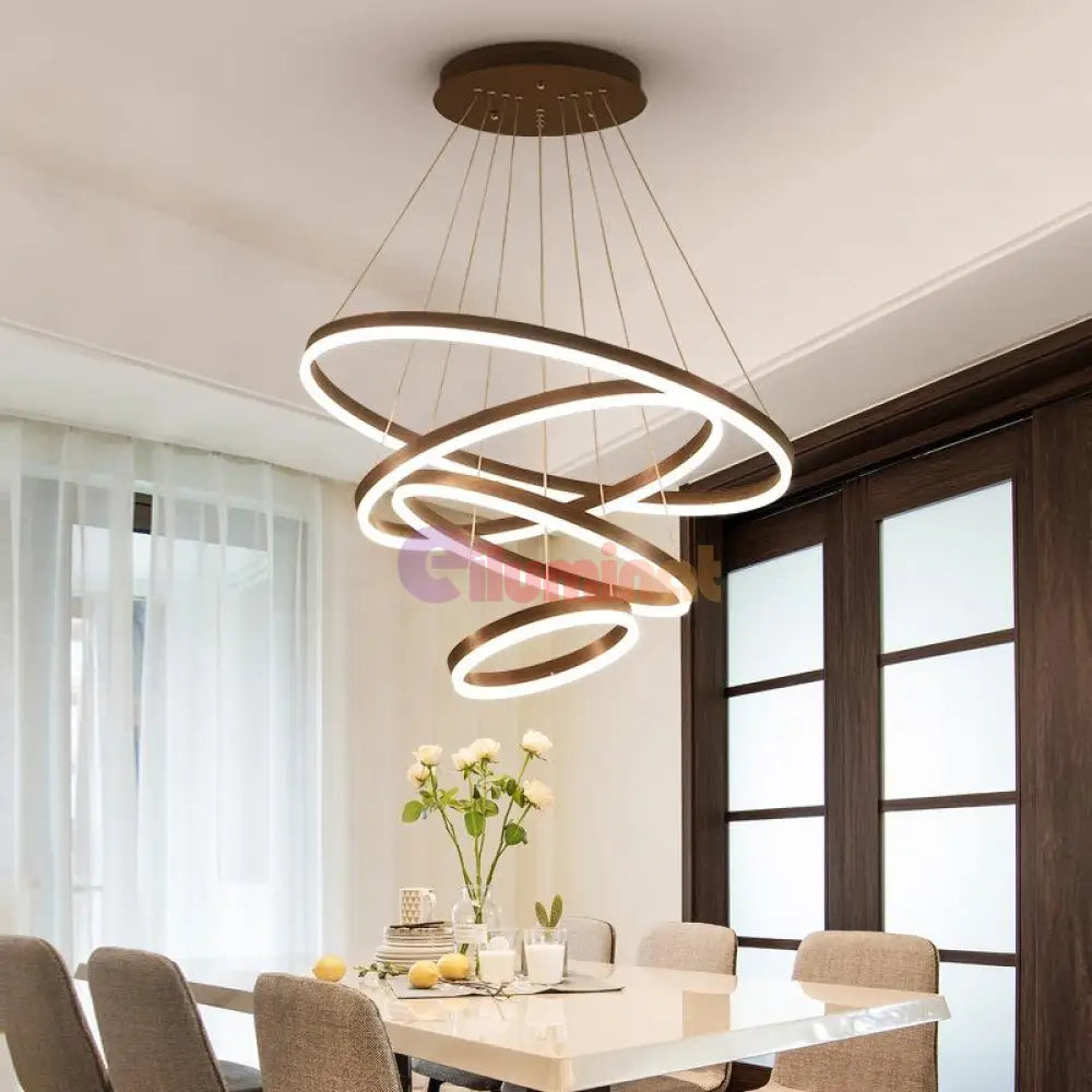 Lustra Led 288W Wonderland Brown 4 Segmente Echivalent 1000W Chandeliers