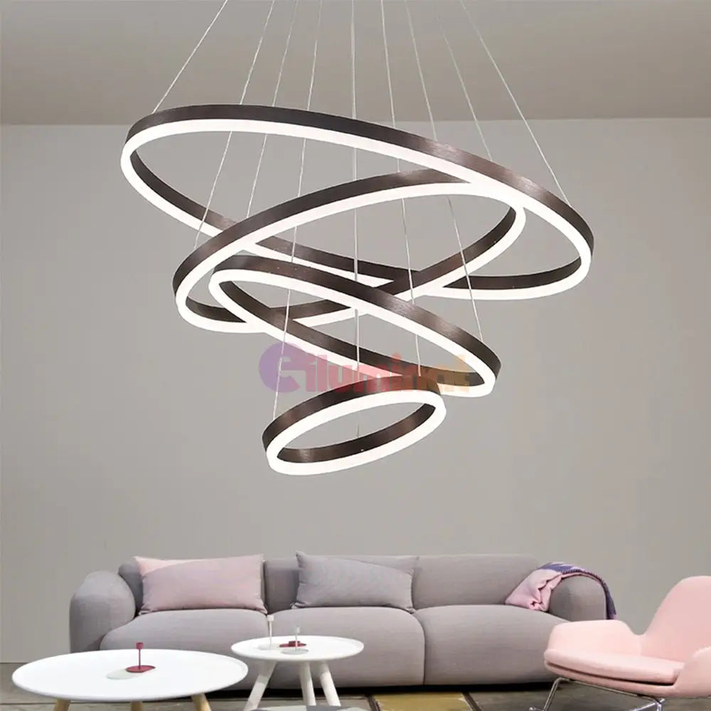 Lustra Led 288W Wonderland Brown 4 Segmente Echivalent 1000W Chandeliers