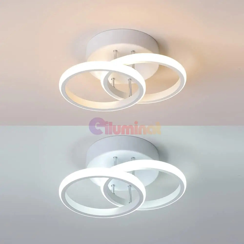 Lustra Led 28W Two Circle Echivalent 200W Lighting Fixtures