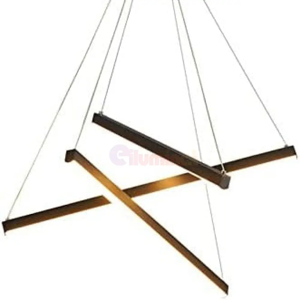 Lustra LED 3 Geometric BLACK LINES Suspendata Echivalent 400W NEAGRA / 60CM / SUSPENDATE Lighting Fixtures