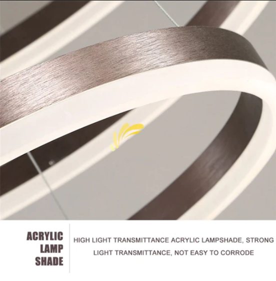 Lustra Led 74W Wonderland Brown 3 Segmente Mobile Telecomanda - 30 + 40 + 60Cm Lighting Fixtures