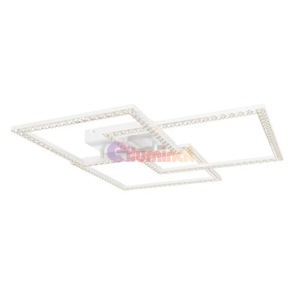Lustra LED Aplicata Cristal White 80W 3IN1 ALBA / 75CM / CIRCLE DESIGN Lighting Fixtures