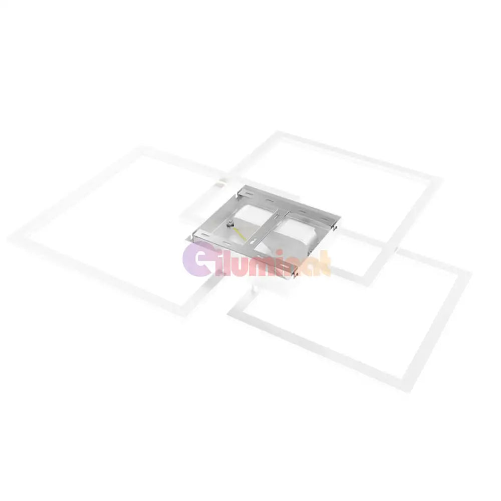 Lustra LED Aplicata Cristal White 80W 3IN1 ALBA / 75CM / CIRCLE DESIGN Lighting Fixtures