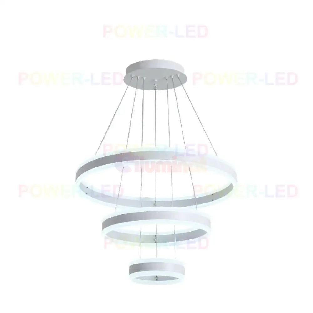 Lustra Led 308W King Alb 3 Segmente Telecomanda Chandeliers