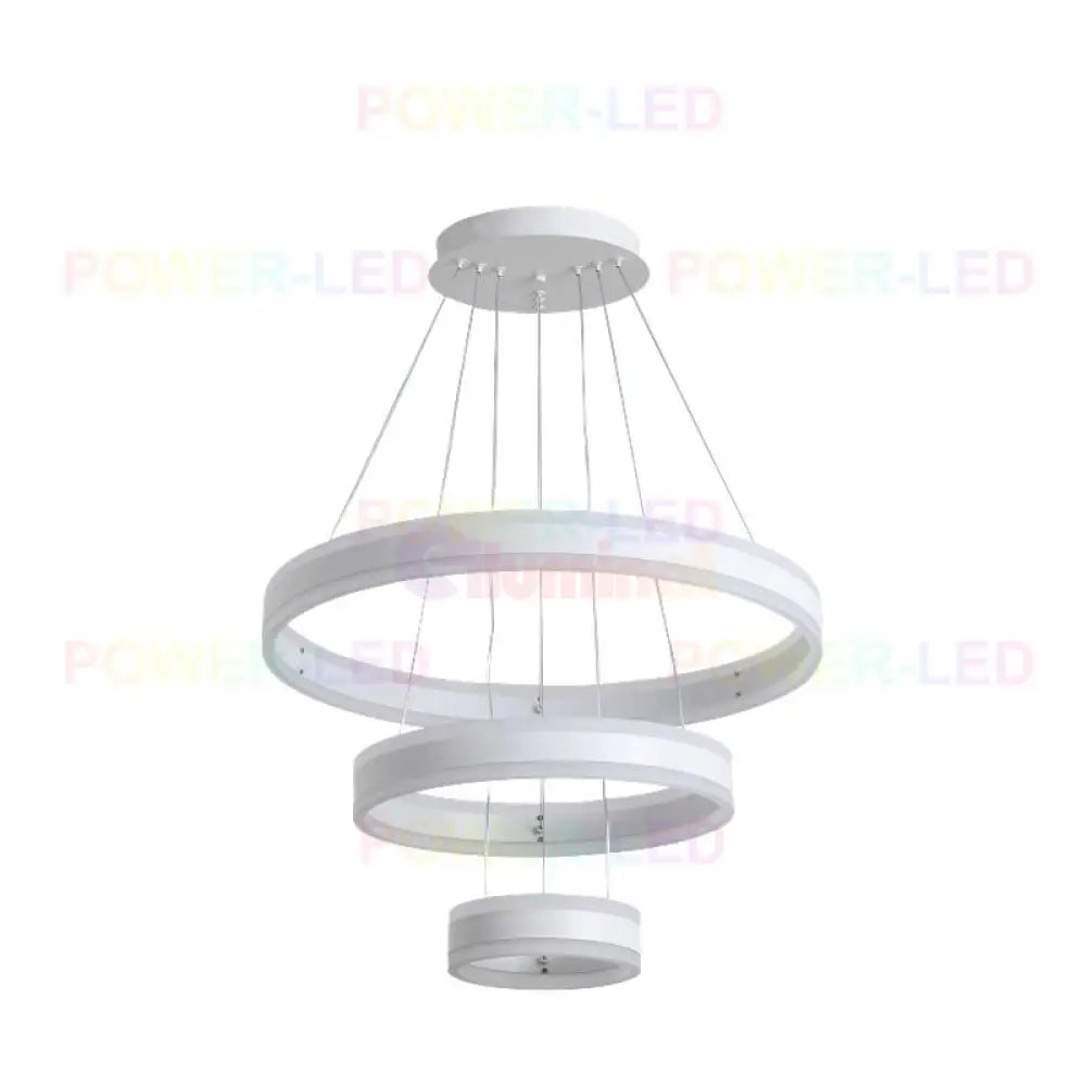 Lustra Led 308W King Alb 3 Segmente Telecomanda Chandeliers
