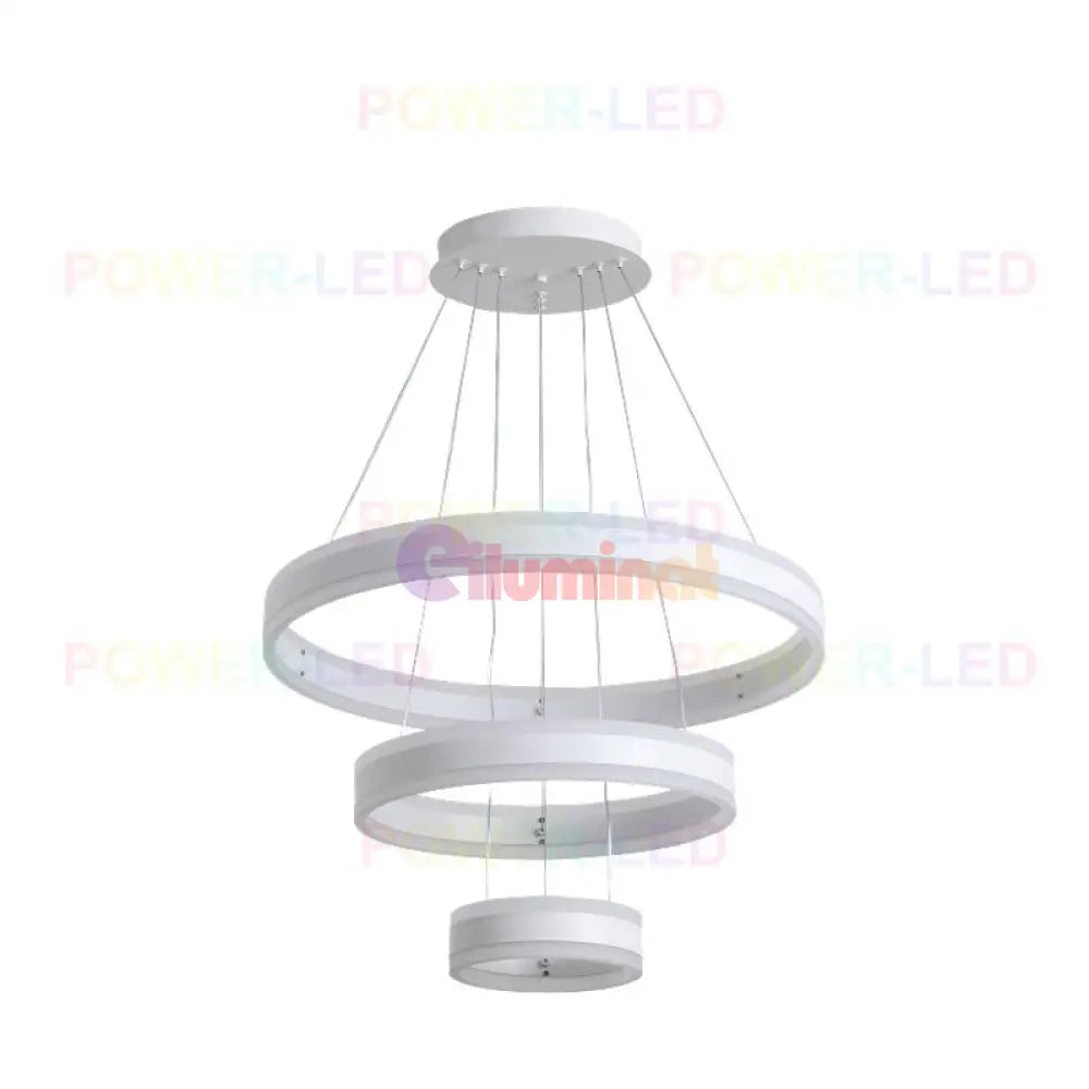 Lustra Led 308W King Alb 3 Segmente Telecomanda Chandeliers