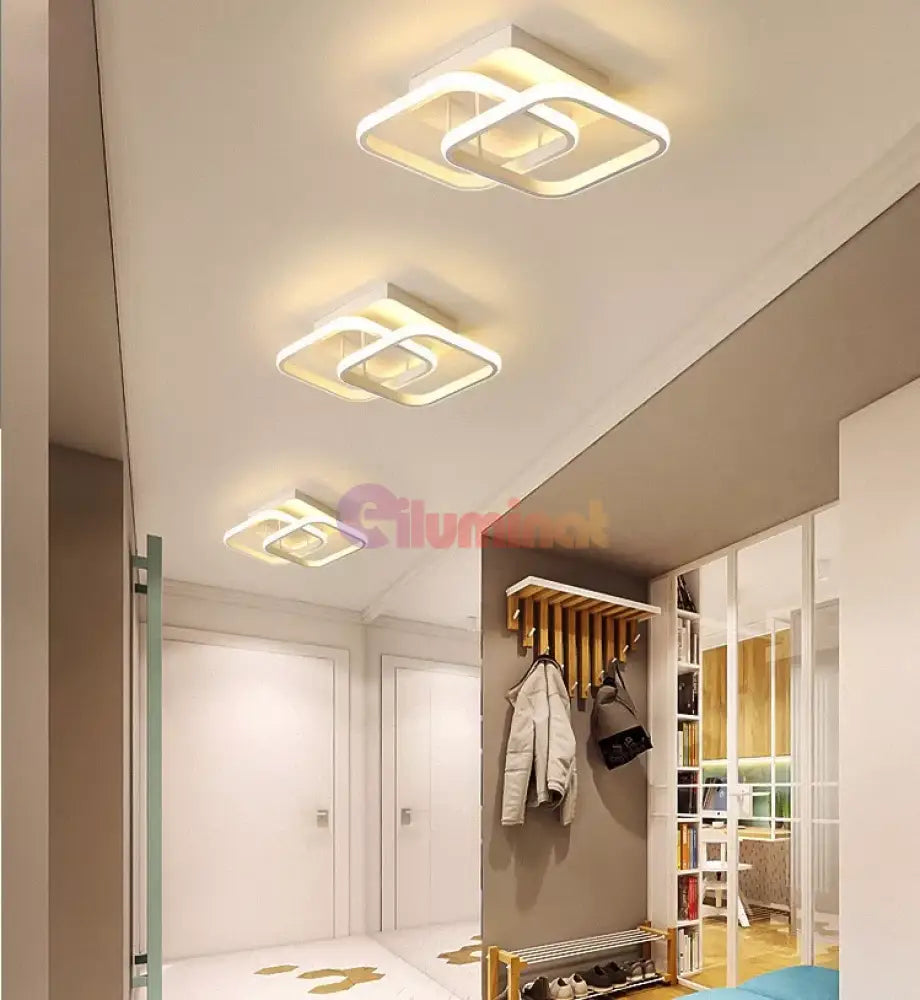 Lustra Led 32W Two Square Echivalent 200W Lighting Fixtures