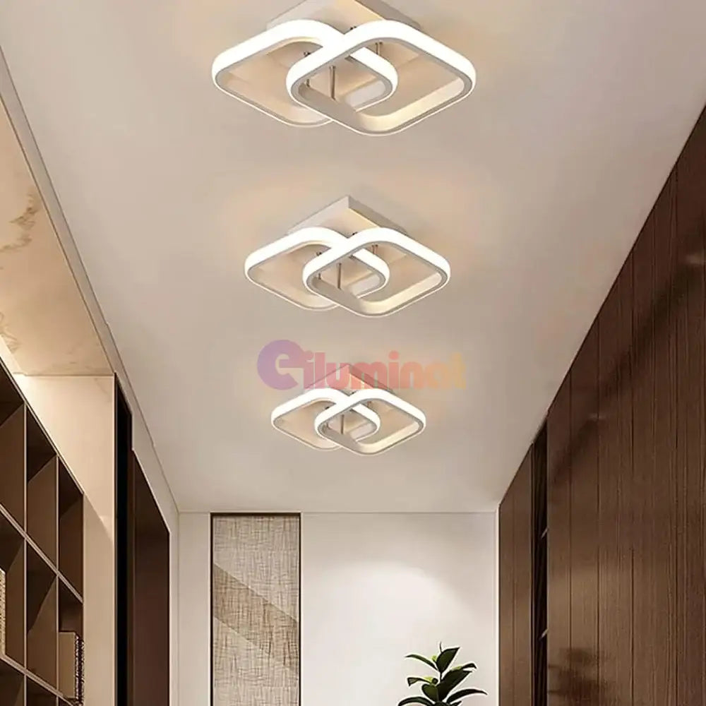 Lustra Led 32W Two Square Echivalent 200W Lighting Fixtures