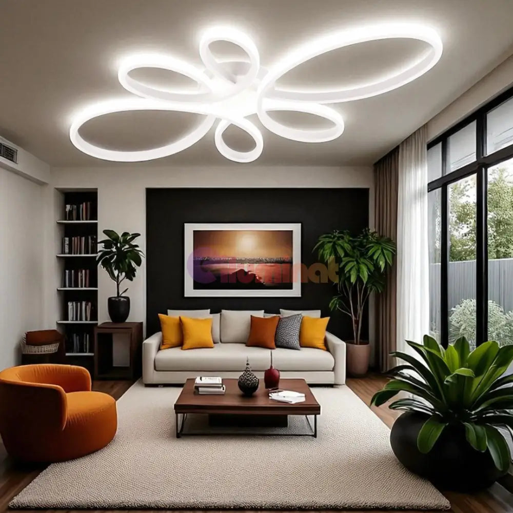 Lustra LED 32W White FLY ALBA / 83CM / MINIMALIST DESIGN Lighting Fixtures