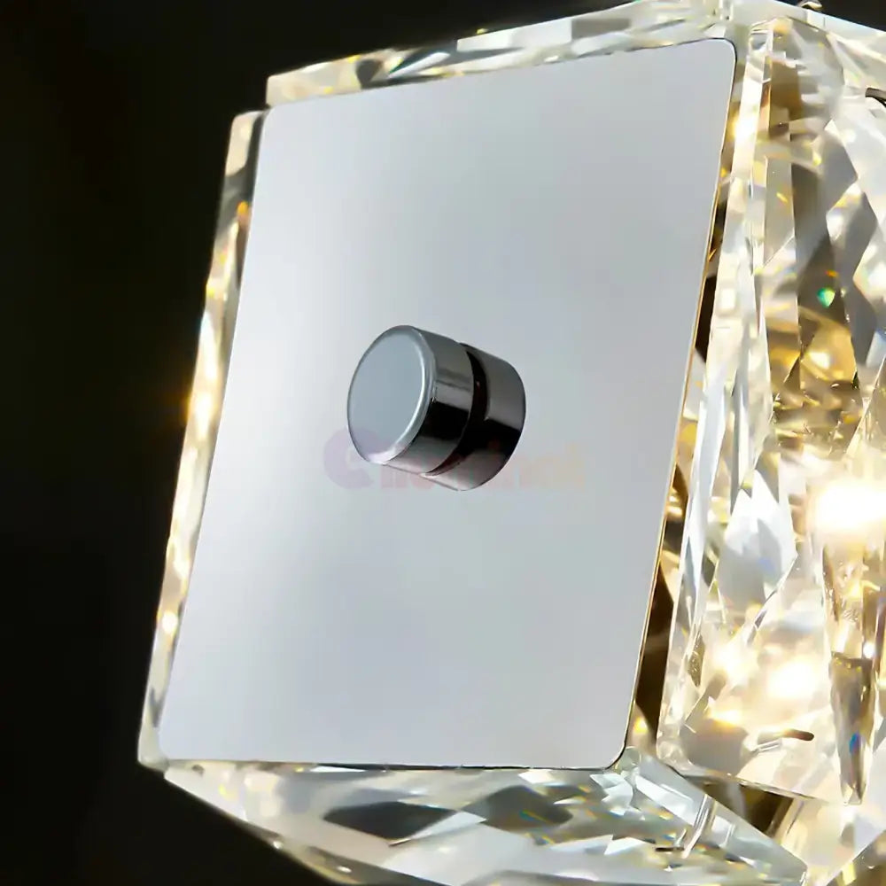 Lustra Led 38W Cristal Wave Argintiu Telecomanda Chandeliers Crystal