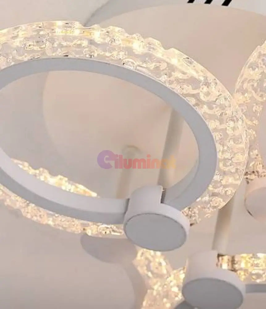 Lustra Led 160W 4 + 2 Circle Maxi Bubbles Design Telecomanda Lighting Fixtures