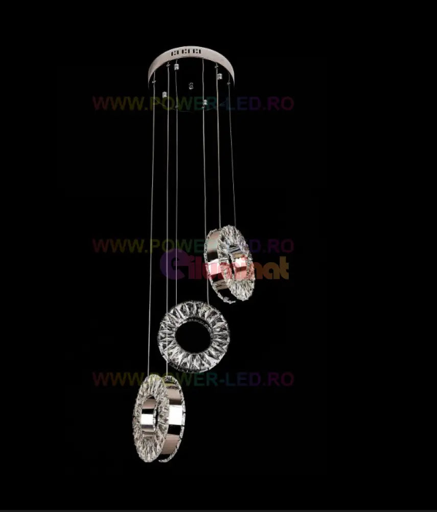 Lustra Led 48W Infesto Cristal Rotund Telecomanda Chandeliers Crystal