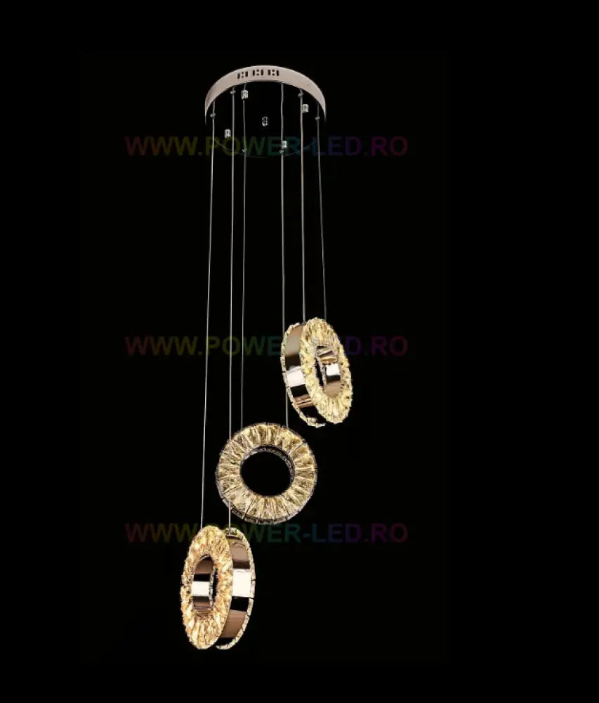 Lustra Led 48W Infesto Cristal Rotund Telecomanda Chandeliers Crystal