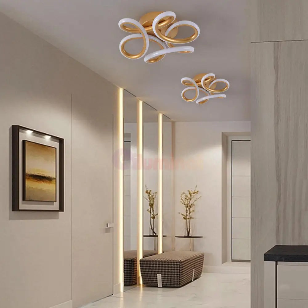 Lustra Led 48W Mariola Gold Echivalent 200W Lighting Fixtures