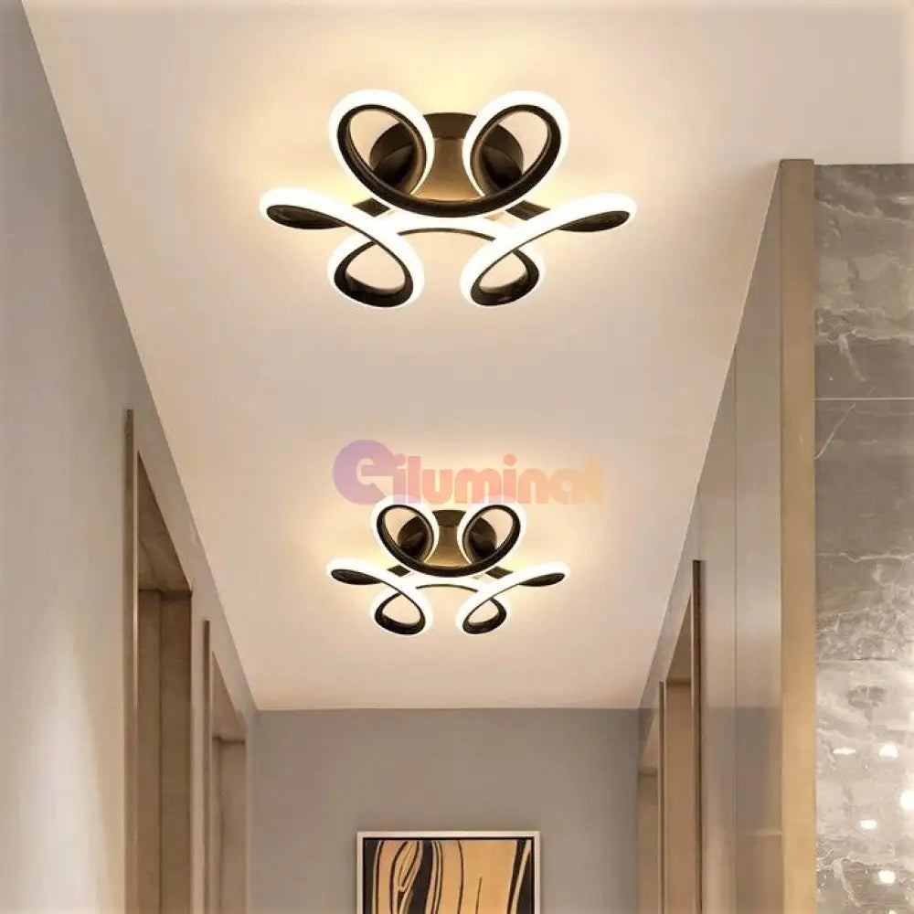 Lustra Led 48W Mariola Neagra Echivalent 200W Lighting Fixtures