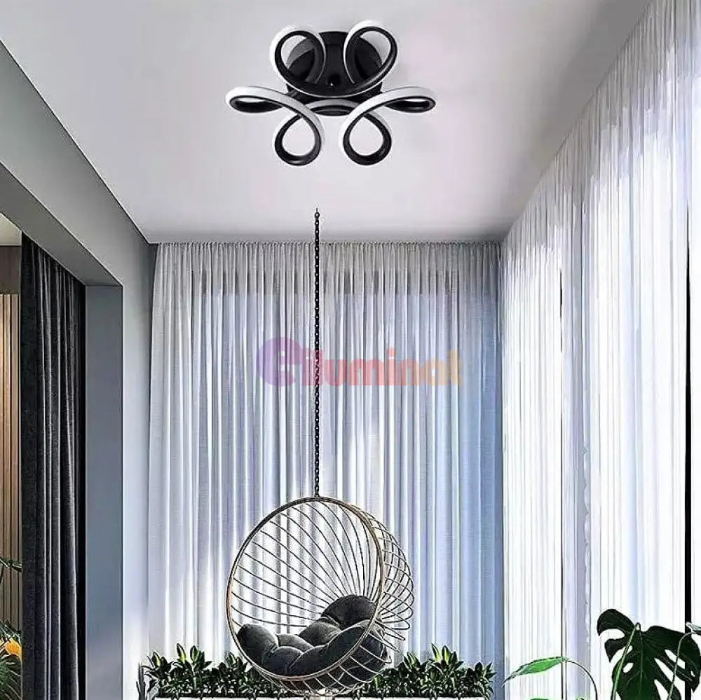 Lustra Led 48W Mariola Neagra Echivalent 200W Lighting Fixtures