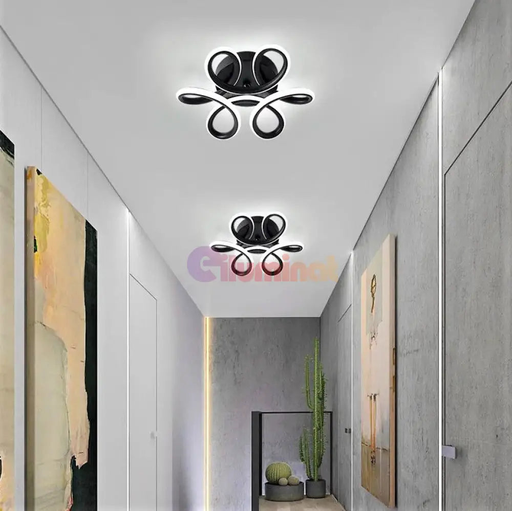 Lustra Led 48W Mariola Neagra Echivalent 200W Lighting Fixtures