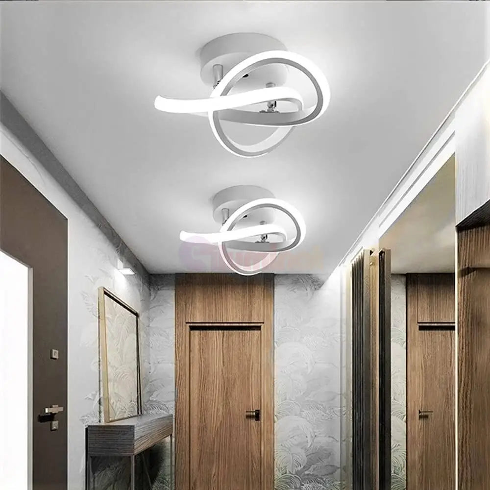 Lustra Led 48W Two Rings Alb Echivalent 200W Lighting Fixtures