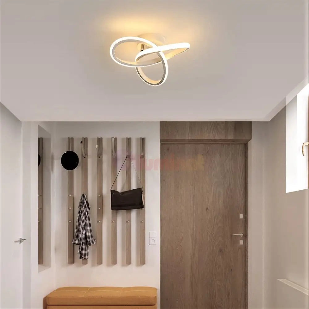Lustra Led 48W Two Rings Alb Echivalent 200W Lighting Fixtures