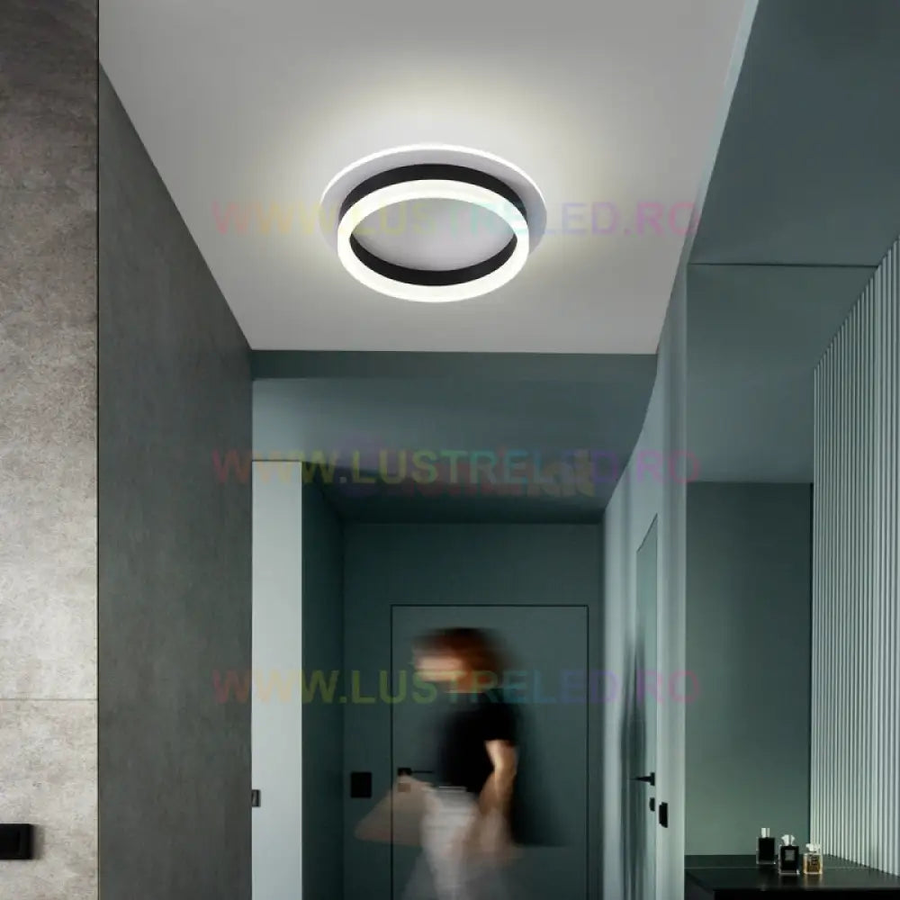Lustra Led 50W Ring Black Echivalent 200W Lighting Fixtures